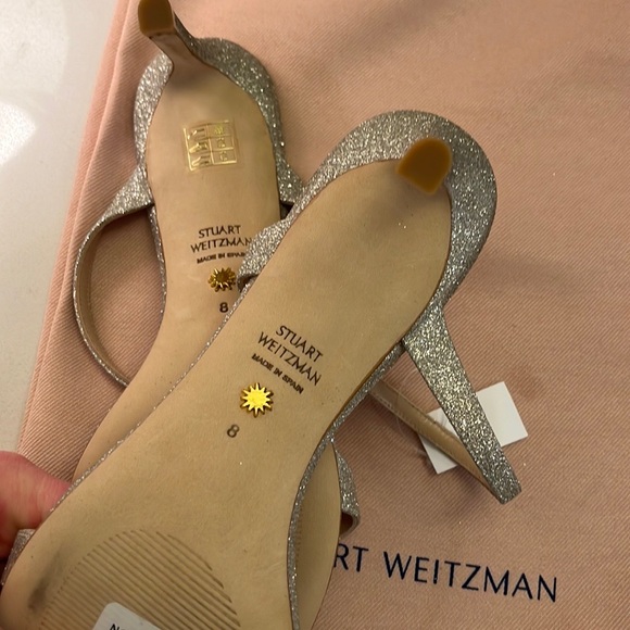 Stuart Weitzman size 8 sparkly heel sandals - Picture 4 of 6